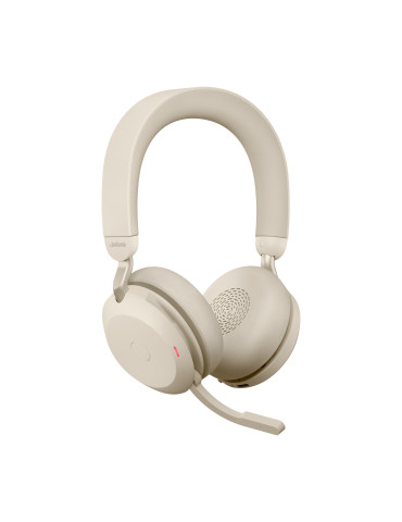 Jabra Evolve2 75 Headset Trådlös Huvudband Kontor callcenter Bluetooth Beige