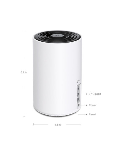 TP-Link Deco XE75(1-pack) Kolmikaista (2,4 GHz 5 GHz 5 GHz) Wi-Fi 6 (802.11ax) Valkoinen 3 Sisäinen