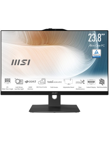 MSI Modern AM242P 1M-1225EU Intel Core 3 100U 23.8" 1920 x 1080 pixels All-in-One PC 8 GB DDR5-SDRAM 256 GB SSD Windows 11 Pro