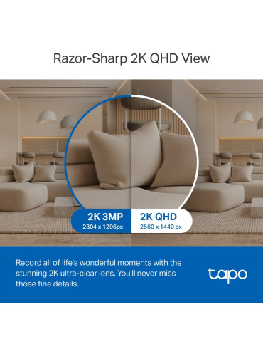 TP-Link Tapo C220 Sfärisk IP-säkerhetskamera inomhus 2560 x 1440 pixlar Bord