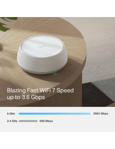 TP-Link DECO BE22(1-PACK) Wi-Fi-verkkojärjestelmä Kaksitaajuus (2,4 GHz 5 GHz) Wi-Fi 7 (802.11be) Valkoinen 2 Sisäinen