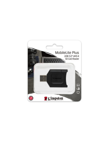 Kingston Technology MobileLite Plus kortinlukija USB 3.2 Gen 1 (3.1 Gen 1) Type-A Musta