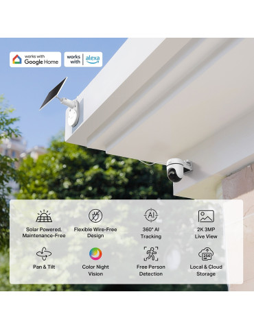 TP-Link Tapo C610 KIT Polttimo IP-turvakamera Ulkona 2304 x 1296 pikseliä Katto Seinä Tanko