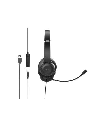Acer AHW154 Headset Wired Handheld Office Call center USB Type-A Black