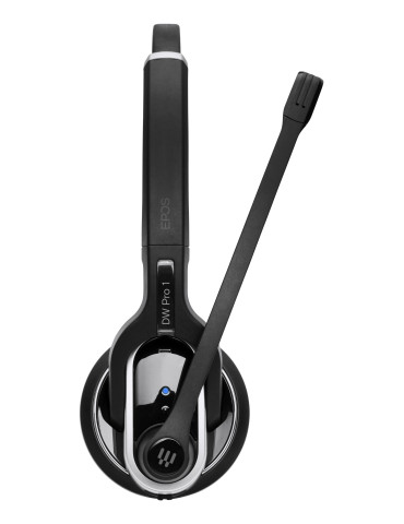 EPOS IMPACT DW Pro 1 ML - EU Kuulokkeet Langaton Pääpanta Toimisto puhelukeskus Latausteline Musta, Hopea