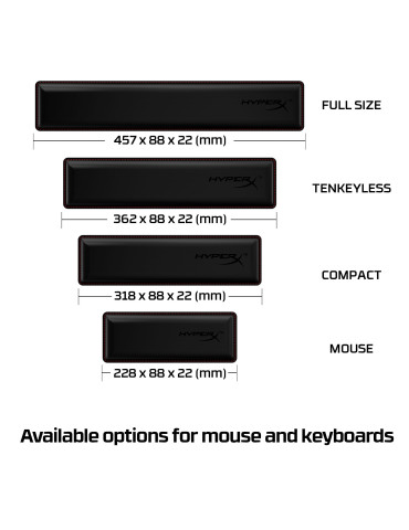 HyperX Wrist Rest - Keyboard - Compact 60% 65%