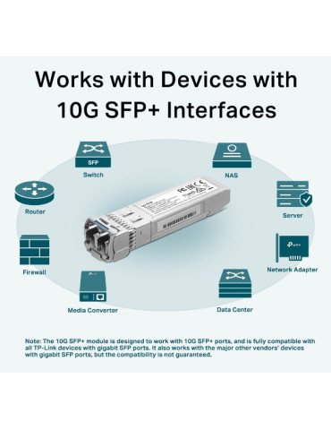TP-Link TL-SM5110-LR transceiver-moduler för nätverk Fiberoptik 10000 Mbit s SFP+ 1310 nm