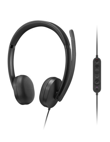 Lenovo VoIP Headset 5000 Kabel Huvudband Kontor callcenter USB Type-C Svart