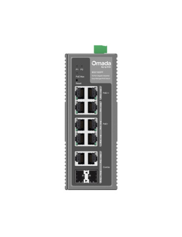 TP-Link Omada IES210GPP verkkokytkin Hallittu Gigabit Ethernet (10 100 1000) Power over Ethernet -tuki DIN rail Harmaa