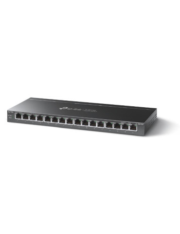 TP-Link TL-SG116P verkkokytkin Hallitsematon Gigabit Ethernet (10 100 1000) Power over Ethernet -tuki Musta
