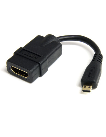 StarTech.com HDADFM5IN HDMI-kaapeli 0,127 m HDMI-tyyppi A (vakio) HDMI-tyyppi D (mikro) Musta