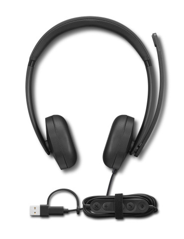 Lenovo VoIP Headset 5000 Wired Head-band Office Call center USB Type-C Black