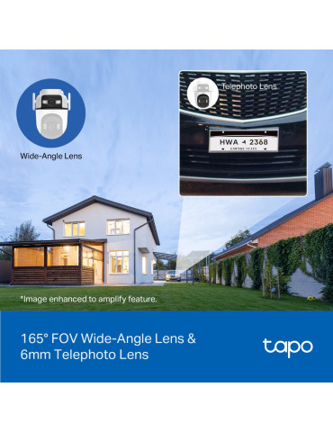 TP-Link Tapo C545D Sfärisk IP-säkerhetskamera Utomhus 2304 x 1296 pixlar Tak vägg stång