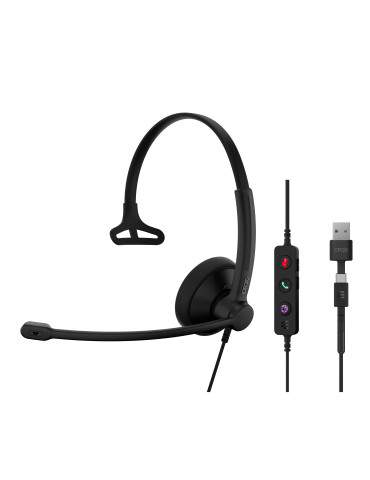 EPOS 1001419 kuulokkeet ja kuulokemikrofoni Langallinen Pääpanta Toimisto puhelukeskus USB Type-C   USB Type-A Musta
