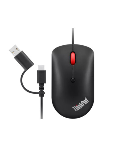 Lenovo 4Y51D20850 datormöss Kontor Ambidextrous USB Type-C Optisk 2400 DPI