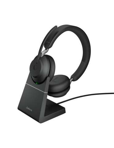 Jabra Evolve2 65 Headset Trådlös Huvudband Kontor callcenter USB Type-A Bluetooth Laddningsställ