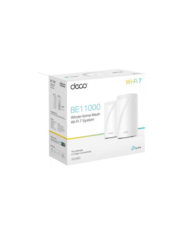 TP-Link Deco BE65 Triband (2,4 GHz 5 GHz 6 GHz) Wi-Fi 7 (802.11be) Vit 4 Intern