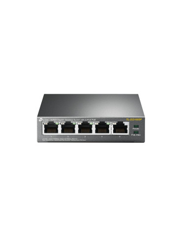 TP-Link TL-SG1005P Hallitsematon Gigabit Ethernet (10 100 1000) Power over Ethernet -tuki Musta