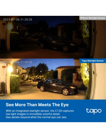 TP-Link Tapo C120 IP-säkerhetskamera Inomhus & utomhus 2560 x 1440 pixlar Tak vägg bord