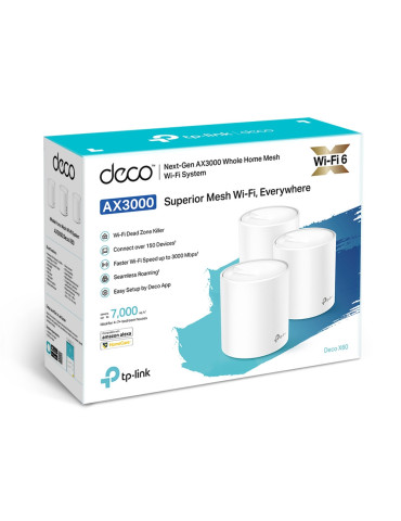 TP-Link Deco X60 Dual-band (2,4 GHz   5 GHz) Wi-Fi 6 (802.11ax) Vit 2 Intern