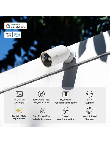 TP-Link Tapo C460 Projektil (form) IP-säkerhetskamera Utomhus 3840 x 2160 pixlar Innertak vägg