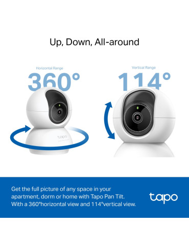 TP-Link Tapo C230 Glödlampa IP-säkerhetskamera inomhus 2880 x 1620 pixlar Tak Skrivbord