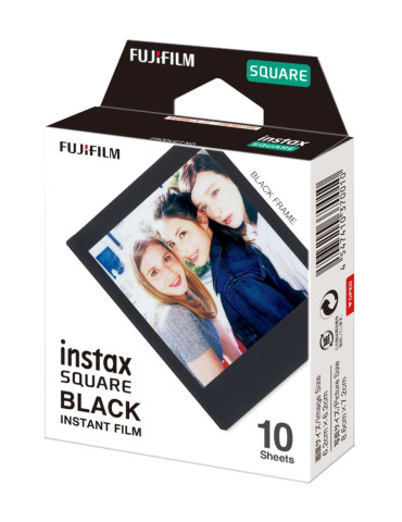 Fujifilm Instax Square Black Frame schwarz instant picture film 10 pc(s) 2.44 x 2.44" (62 x 62 mm)