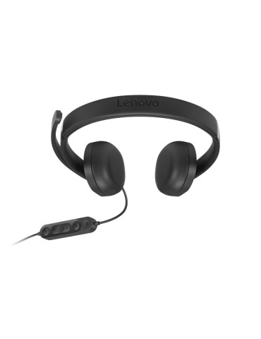 Lenovo VoIP Headset 5000 Kabel Huvudband Kontor callcenter USB Type-C Svart