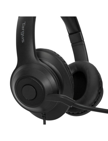 Targus AEH102GL kuulokkeet ja kuulokemikrofoni Langallinen Pääpanta Puhelut Musiikki USB A-tyyppi Musta