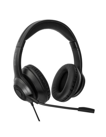 Targus AEH102GL kuulokkeet ja kuulokemikrofoni Langallinen Pääpanta Puhelut Musiikki USB A-tyyppi Musta