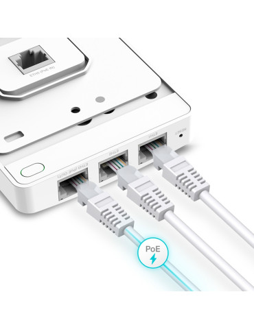 TP-Link Omada EAP615-WALL access-punkter för trådlösa nätverk 1774 Mbit s Vit Strömförsörjning via Ethernet (PoE) stöd