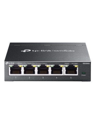 TP-Link Omada ES205G nätverksswitchar hanterad Gigabit Ethernet (10 100 1000) Svart