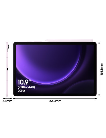 Samsung Galaxy Tab S9 FE S9 FE Samsung Exynos 128 GB 27,7 cm (10.9") 6 GB Wi-Fi 6 (802.11ax) Android 13 Lila