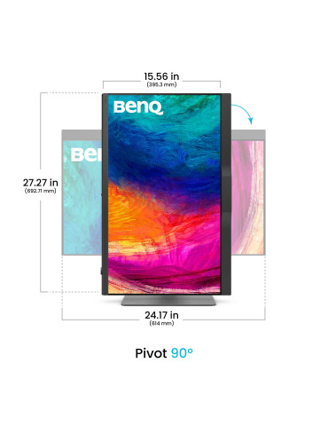 BenQ PD2770U tietokoneen litteä näyttö 68,6 cm (27") 3840 x 2160 pikseliä 4K Ultra HD LCD Musta