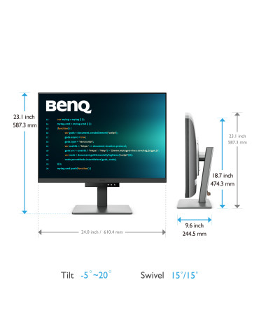 BenQ RD280U platta pc-skärmar 71,6 cm (28.2") 3840 x 2560 pixlar 4K Ultra HD Svart