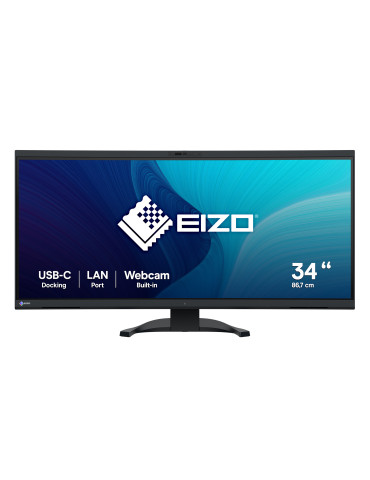 EIZO FlexScan EV3450XC-BK platta pc-skärmar 86,6 cm (34.1") 3440 x 1440 pixlar UltraWide Quad HD LCD Svart