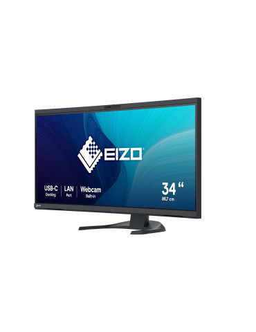 EIZO FlexScan EV3450XC-BK platta pc-skärmar 86,6 cm (34.1") 3440 x 1440 pixlar UltraWide Quad HD LCD Svart