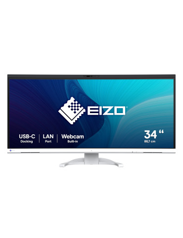 EIZO FlexScan EV3450XC-WT platta pc-skärmar 86,6 cm (34.1") 3440 x 1440 pixlar UltraWide Quad HD LCD Vit