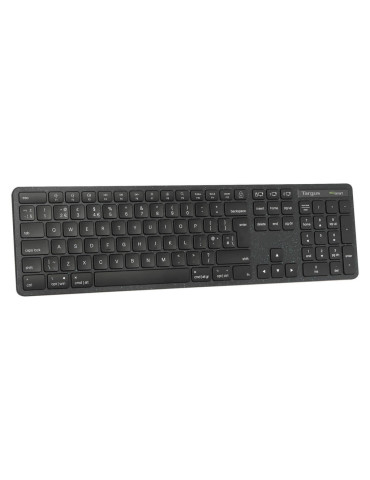 Targus EcoSmart AKB873NO näppäimistö Universaali RF Wireless + Bluetooth QWERTY Pohjoismainen Musta