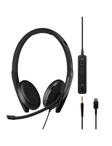 EPOS ADAPT 165T USB-C II Kuulokkeet Langallinen Pääpanta Toimisto puhelukeskus USB Type-C Musta