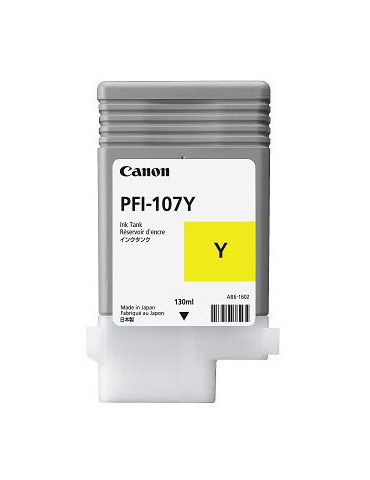 Canon PFI-107Y mustekasetti 1 kpl Alkuperäinen Keltainen