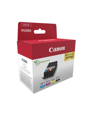 Canon 6509B015 mustekasetti 1 kpl Alkuperäinen Musta, Syaani, Magenta, Keltainen