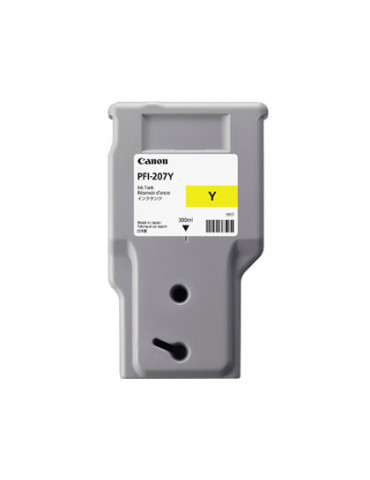 Canon PFI-207 Y mustekasetti 1 kpl Alkuperäinen Keltainen