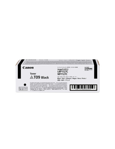 Canon TONER T09 BK värikasetti 1 kpl Alkuperäinen Musta