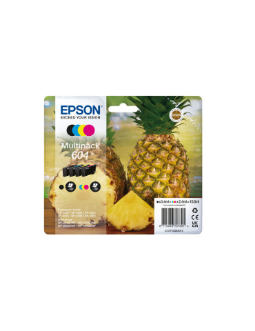 Epson 604 mustekasetti 4 kpl Alkuperäinen Perusvärintuotto Musta, Syaani, Magenta, Keltainen
