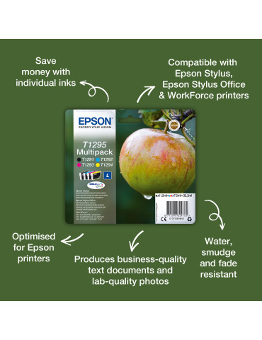 Epson Apple T1291 Äpple, DURABrite Ultra-bläck, Single, svart