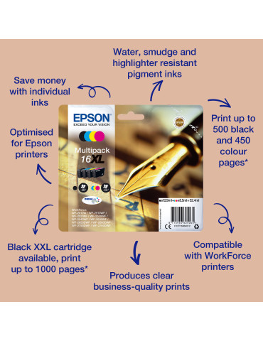 Epson Pen and crossword Singlepack Magenta 16XL DURABrite Ultra