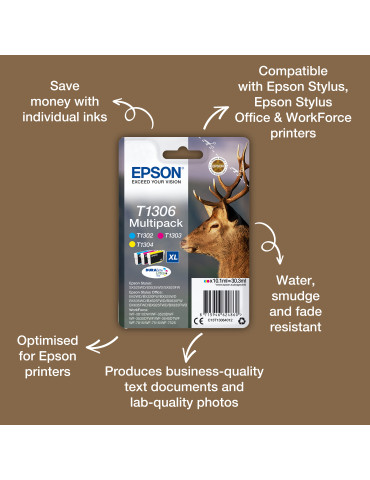 Epson Stag T1301 ink cartridge 1 pc(s) Original High (XL) Yield Black
