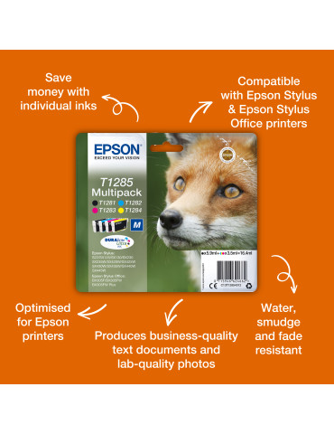 Epson Fox T1285 Kettu DURABrite Ultra, moniväripakkaus, 4 väriä