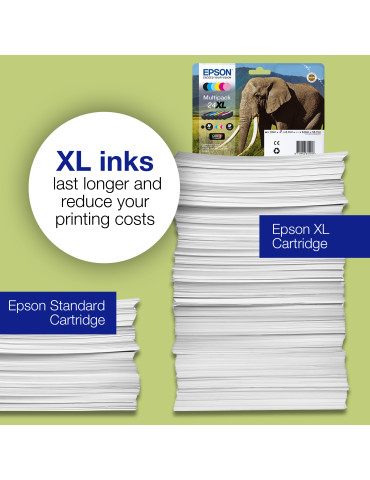 Epson Elephant Yksittäispakkaus, vaalea magenta 24XL Claria Photo HD -muste